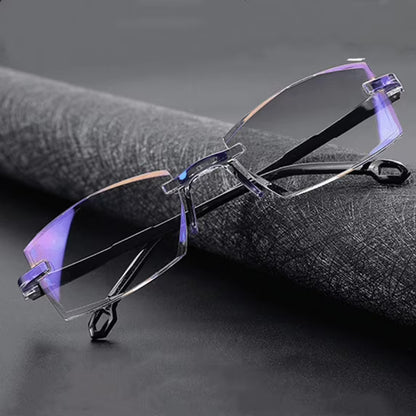 Rimless Anti Blue Ray Reading Glasses Men Women